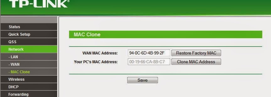4.4.4 MAC Address Clone